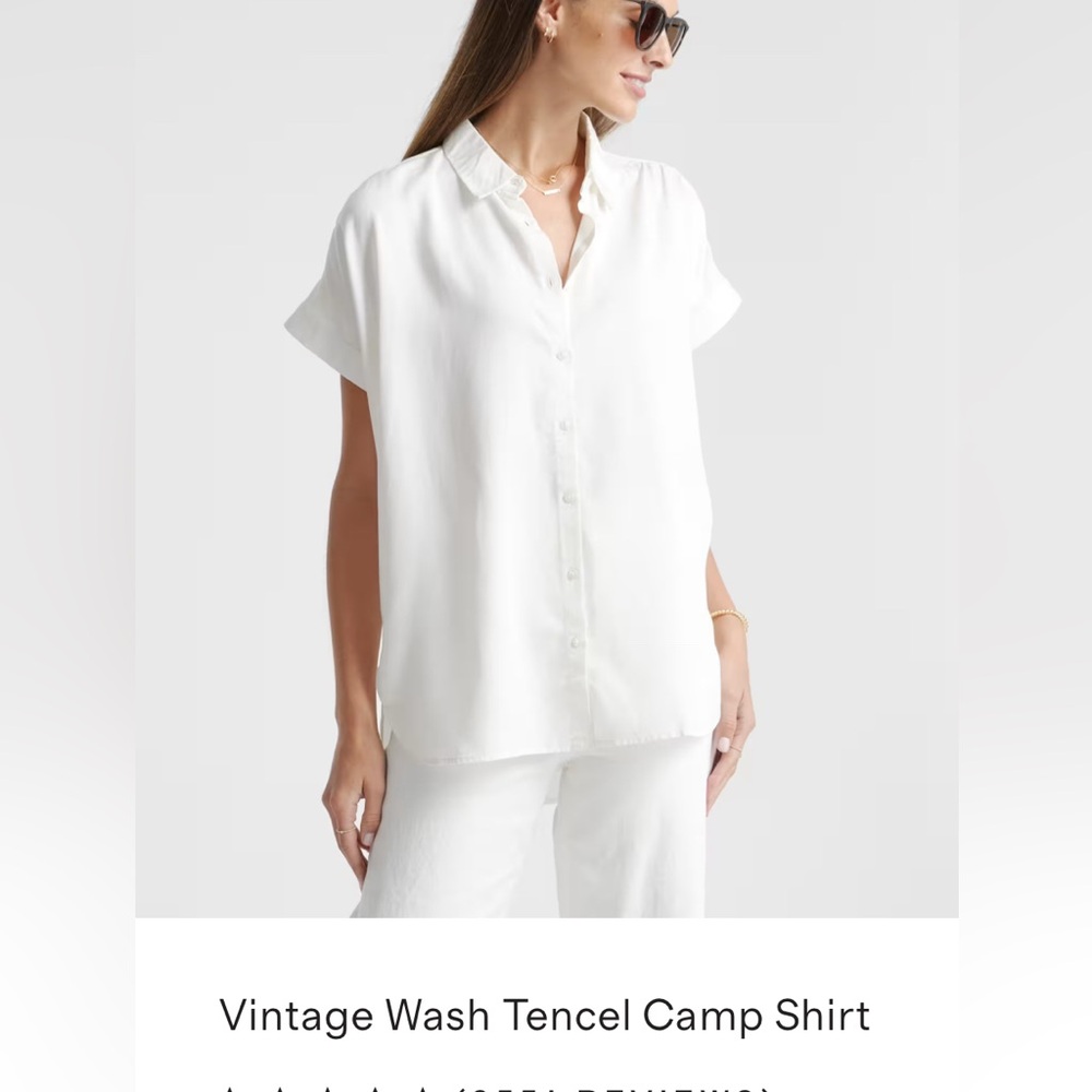 Quince White Button-Up Shirt